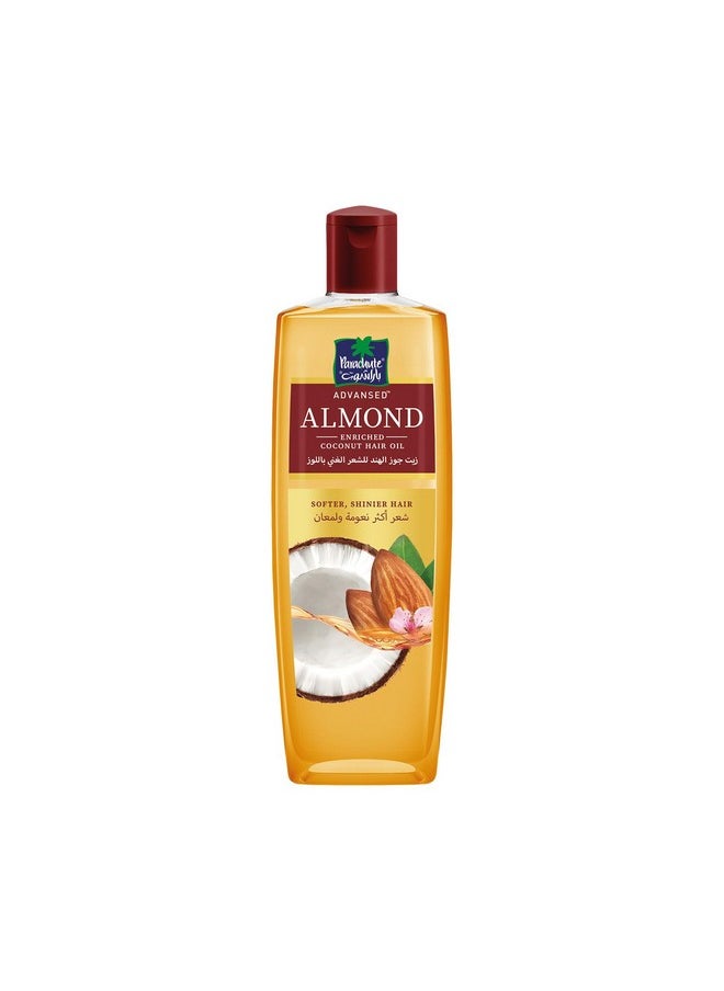 Parachute Advansed Almond Enriched Coconut Hair Oil|For Soft & Silky Hair| Boosts Shine & Softness| No Parabens & Silicones| All Hair Types| 6.7 fl.oz