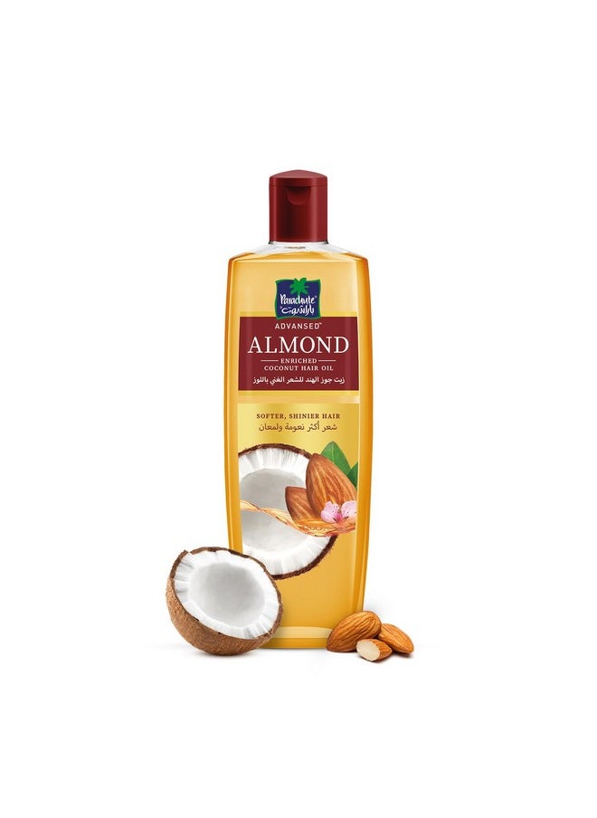 Parachute Advansed Almond Enriched Coconut Hair Oil|For Soft & Silky Hair| Boosts Shine & Softness| No Parabens & Silicones| All Hair Types| 6.7 fl.oz