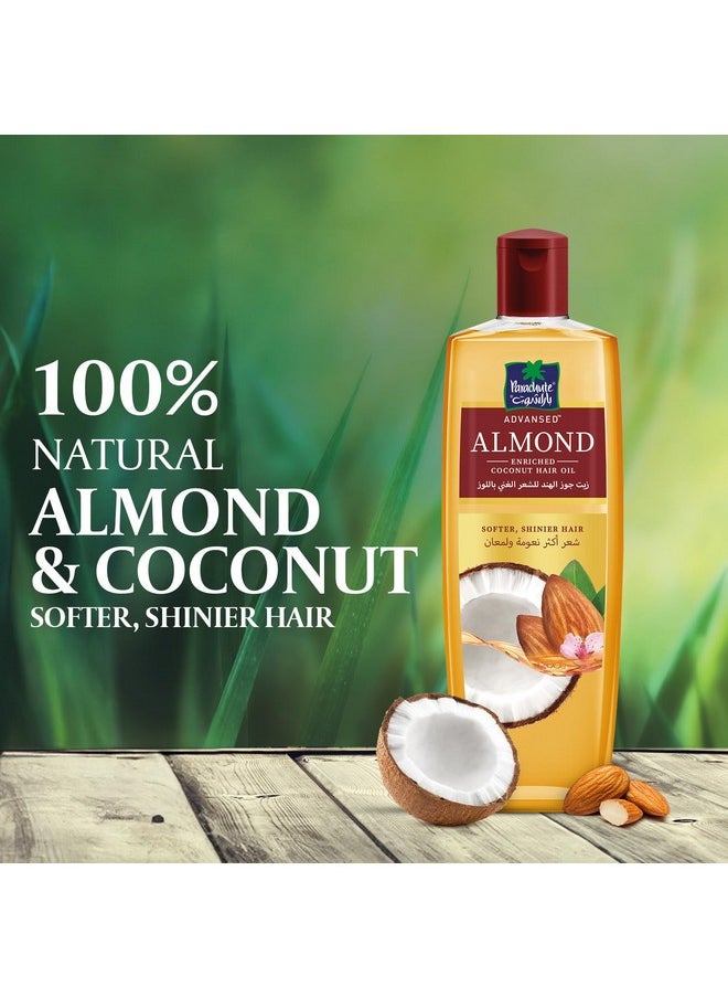 Parachute Advansed Almond Enriched Coconut Hair Oil|For Soft & Silky Hair| Boosts Shine & Softness| No Parabens & Silicones| All Hair Types| 6.7 fl.oz