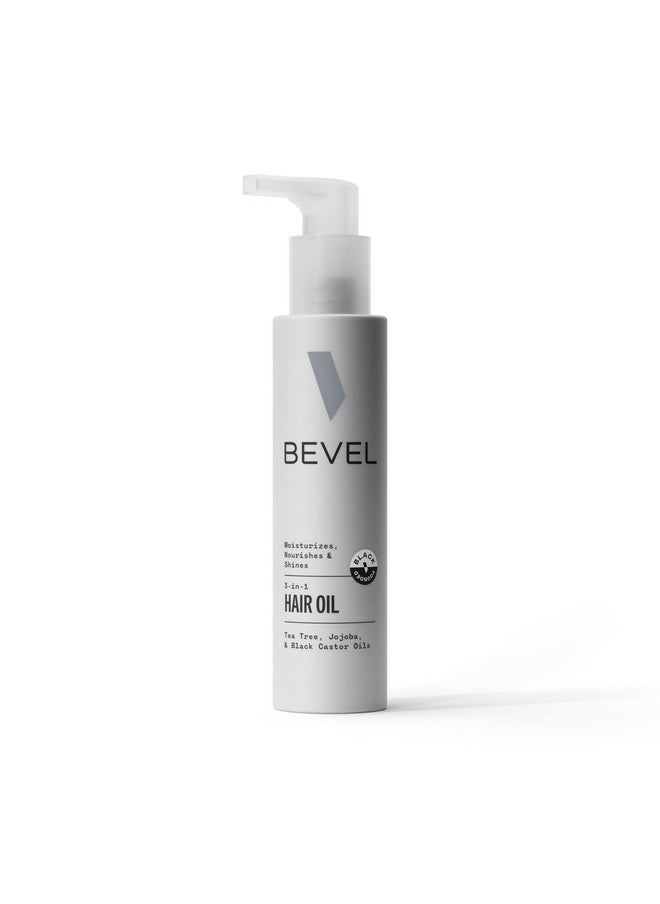 Bevel Essentials 3-in-1 Hair & Scalp Styling Oil for Curly Hair with Tea Tree Oil, Jojoba Oil, and Jamaican Black Castor Oil, 3.4 fl oz (Packaging May Vary)