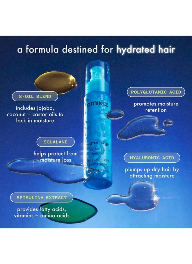 amika water sign hydrating hair oil with hyaluronic acid