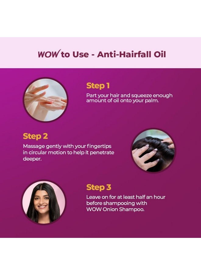 WOW Skin Science Onion Black Seed Hair Oil - Nourishing Treatment for Dry, Damaged Hair Growth with Almond, Castor, Olive, Coconut & Jojoba Oils