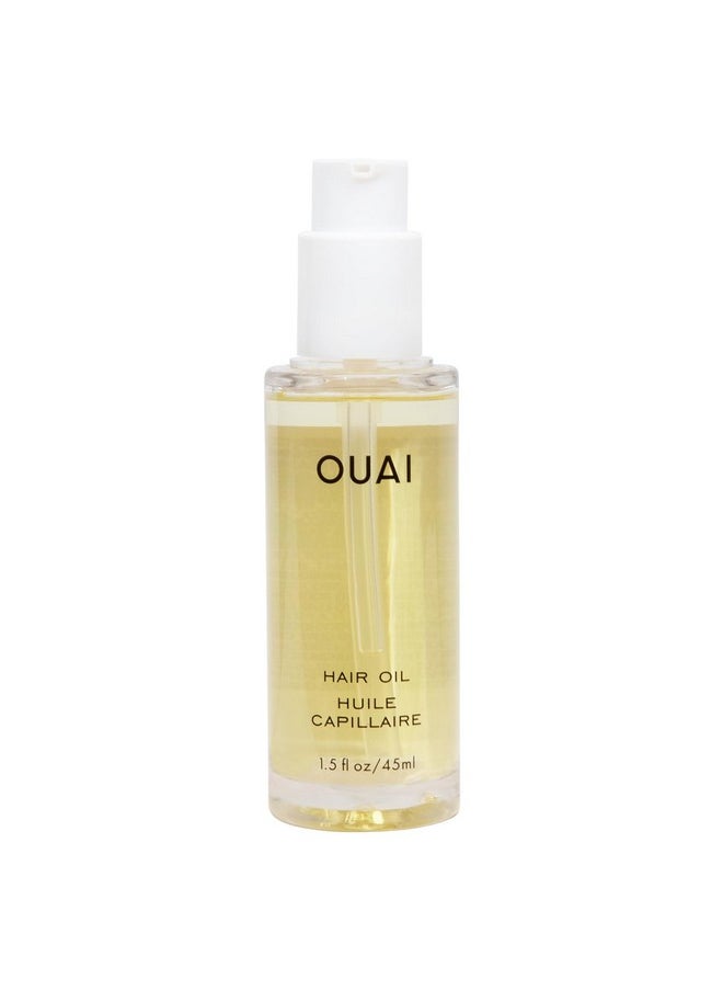 OUAI Hair Oil - Hair Heat Protectant Oil for Frizz Control - Adds Hair Shine and Smooths Split Ends - Color Safe Formula - Paraben, Phthalate and Sulfate Free (1.5 oz)