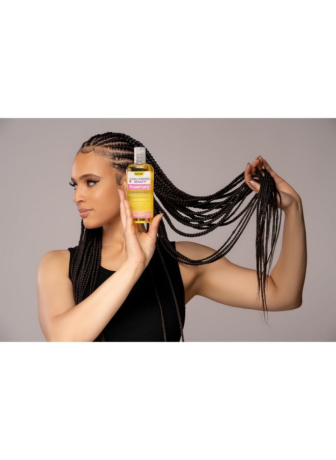Hollywood Beauty Rosemary Oil for Hair, Scalp, & Skin, 8 fl oz - Encourages Hair Growth, Helps Improve Scalp Circulation