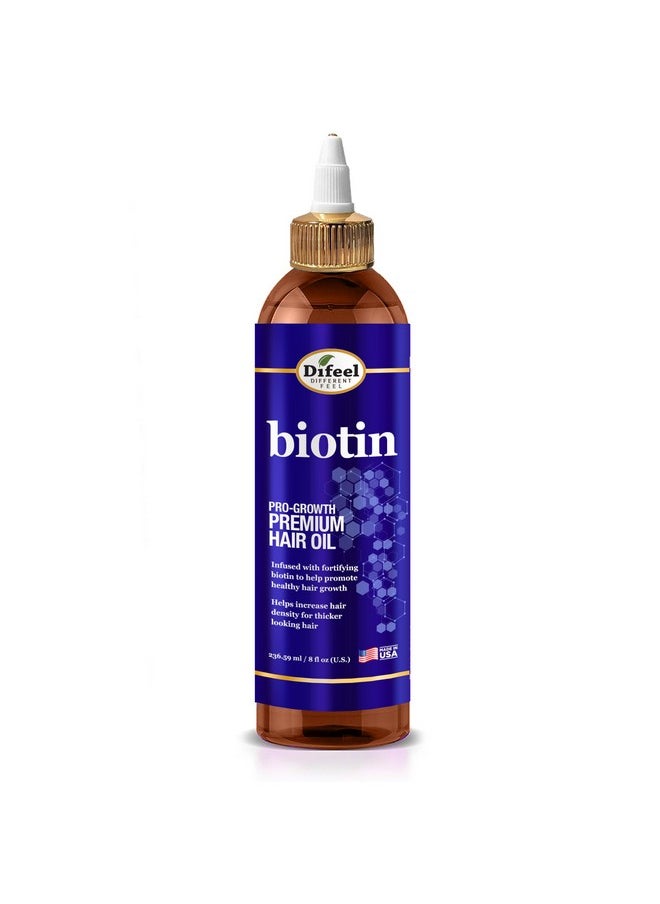 Difeel Biotin Pro Growth Premium Hair Oil 8 oz. - Infused with Fortifying Biotin for Healthy Hair Growth