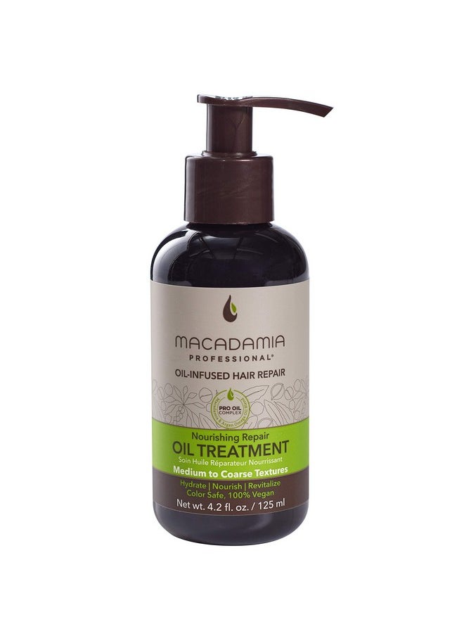 Macadamia Professional Hair Care Sulfate & Paraben Free Natural Organic Cruelty-Free Vegan Hair Products Nourishing Hair Repair Oil Treatment, 4.2oz, Clear