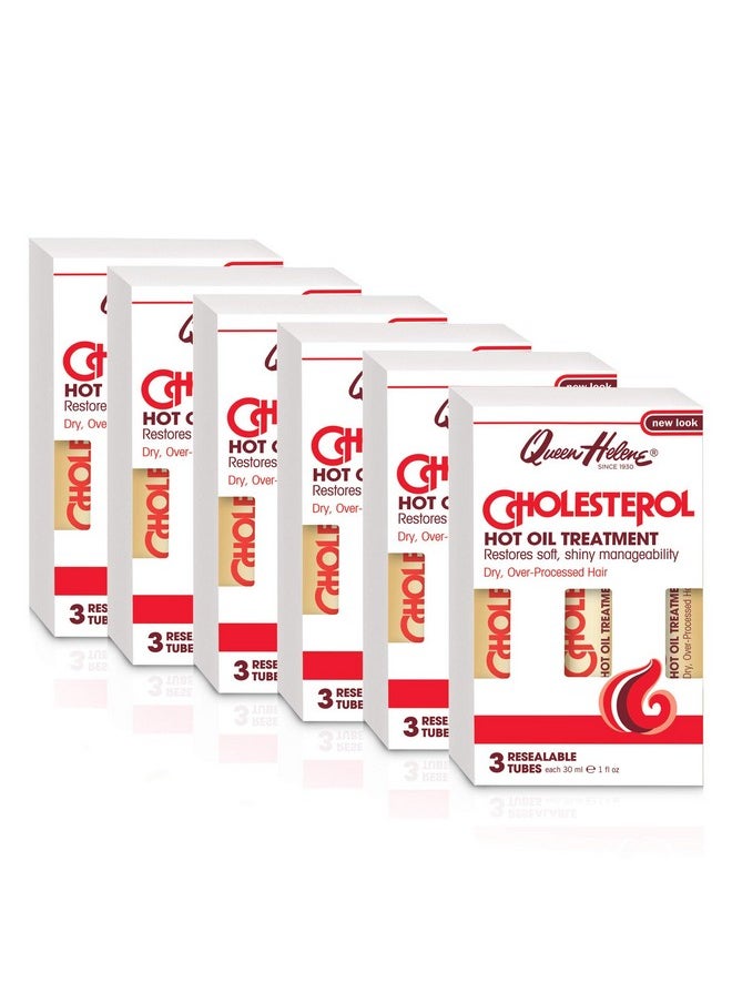 Queen Helene Cholesterol Hot Oil Treatment, 1 Oz, 3 Count (Pack of 6) (Packaging May Vary)