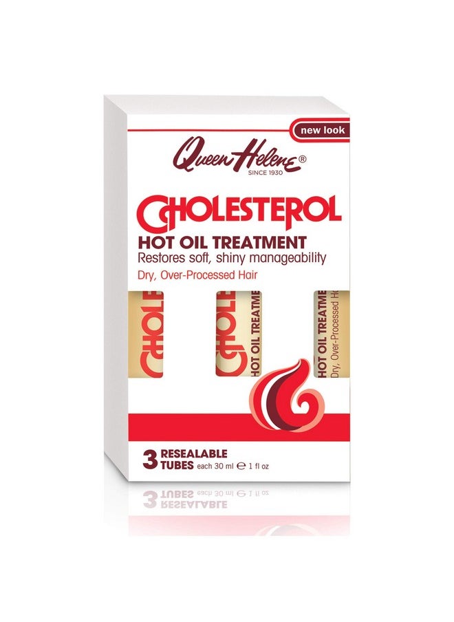 Queen Helene Cholesterol Hot Oil Treatment, 1 Oz, 3 Count (Pack of 6) (Packaging May Vary)