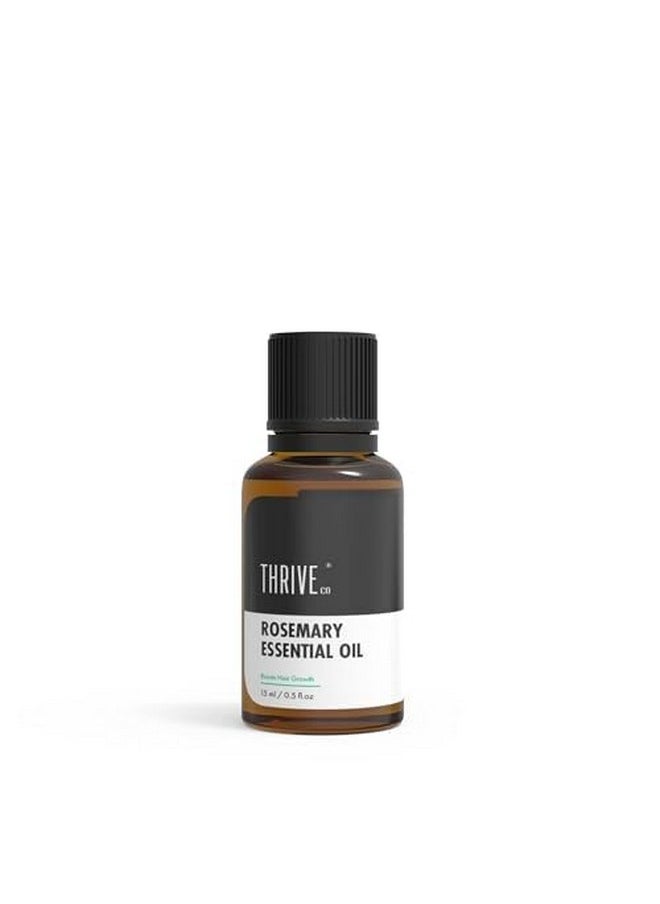 ThriveCo Rosemary Essential Oil For Hair Growth & Hair Fall Control | Reduces Hair Breakage & Improves Scalp Health | 100% Pure, Certified Organic & Natural | With Vitamin E | For Men & Women | 15ml