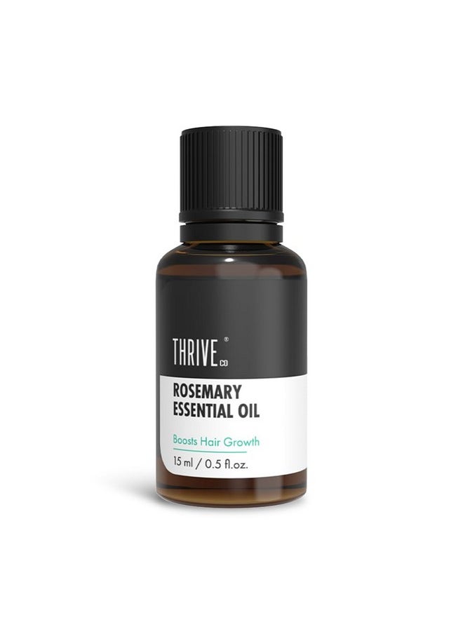 ThriveCo Rosemary Essential Oil For Hair Growth & Hair Fall Control | Reduces Hair Breakage & Improves Scalp Health | 100% Pure, Certified Organic & Natural | With Vitamin E | For Men & Women | 15ml