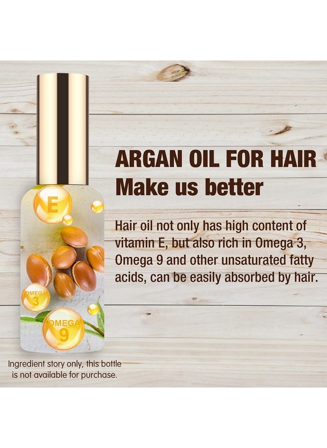 Ultikare Hair Oil, Argan Oil for Curly, Dry and Damaged Hair, Essential Oil Helps Shiny, Smooth, Repair Serum for All Hair Types, Natural Skin Care - Massage Treatment 1.69fl.oz