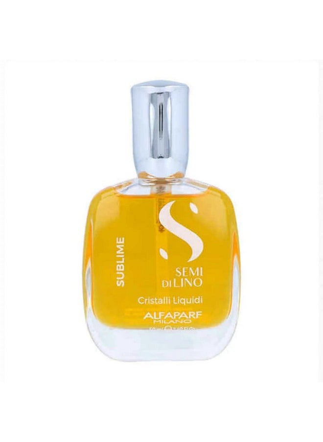 Alfaparf Milano Cristalli Liquidi Hair Serum with Flaxseed Oil and Vitamin E - Post Wash SerumFinishing provides Shine - Vegan, Sulfate Free 50ml
