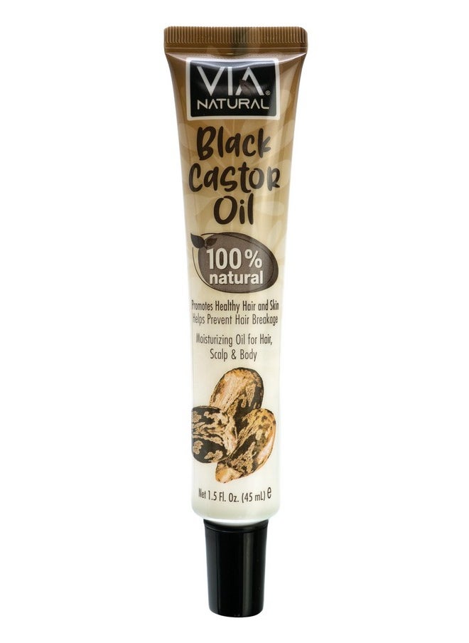 Via Natural 100% Natural Black Castor Oil 1.5 Fl Oz (Pack of 1)