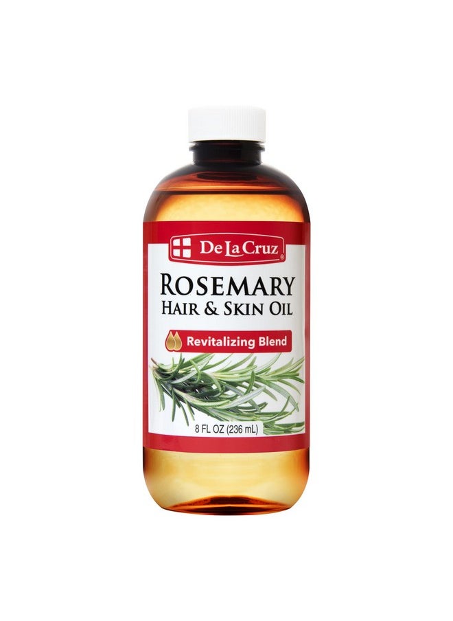 De La Cruz Rosemary Oil Blend Moisturizer with Castor, Avocado and Olive Oil - Topical Use Only 8 FL. OZ. (236 mL)