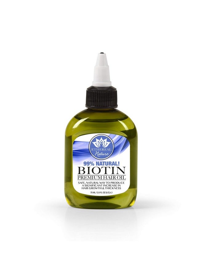 Ethereal Nature 99% Natural Hair Oil Blend with Biotin, clear, 2.54 Fl Oz