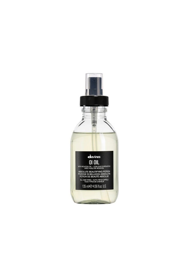 Davines OI Oil | Weightless Hair Oil Perfect for Dry Hair, Coarse & Curly Hair Types | Anti-Frizz for Soft, Shiny Hair | 135 ml (4.56 Fl Oz)