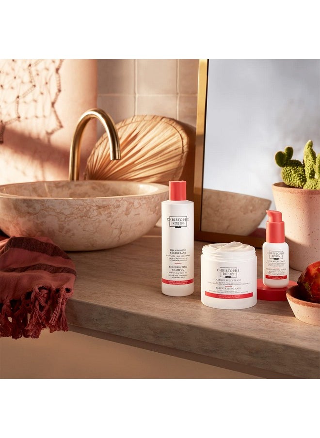 Christophe Robin Regenerating Serum with Prickly Pear Oil - Hair Serum for Dry Damaged Hair, Thinning Hair, Frizzy Hair - Hair Care Products - 1.7 fl oz 50 ml