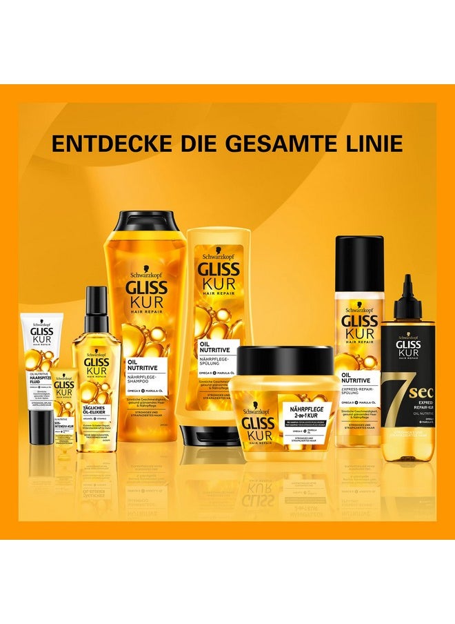 Gliss Kur Hair oil daily oil elixir (75 ml), hair oil for dry hair nourishes and refines the hair without greasy residue, contains argan oil and vitamin E