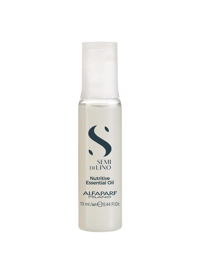 Alfaparf Milano Semi Di Lino Moisture Nutritive Essential Hair Oil - Professional Hair Oil Treatment to Protect & Prolong Color Treated Hair - Sulfate + Paraben Free (6 Vials - 13ml / 0.44 fl. oz)
