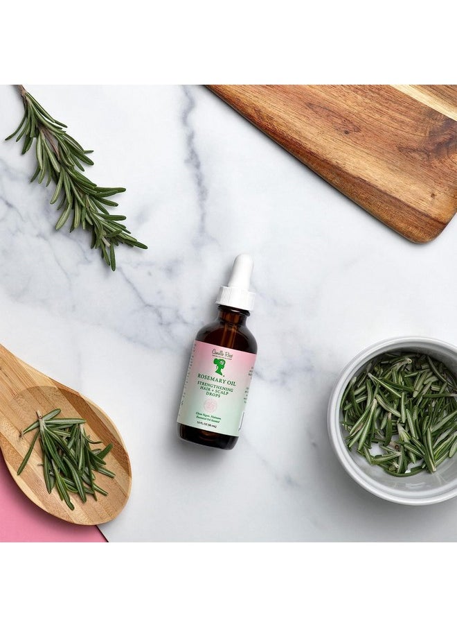 Camille Rose Rosemary Oil Strengthening Hair & Scalp Drops, with Castor, Peppermint & Rosemary Oils, for Hair Growth, Hydration & Strength, 1.9 fl oz