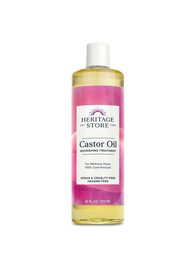 Heritage Store Pure Castor Oil, Cold Pressed, 16oz