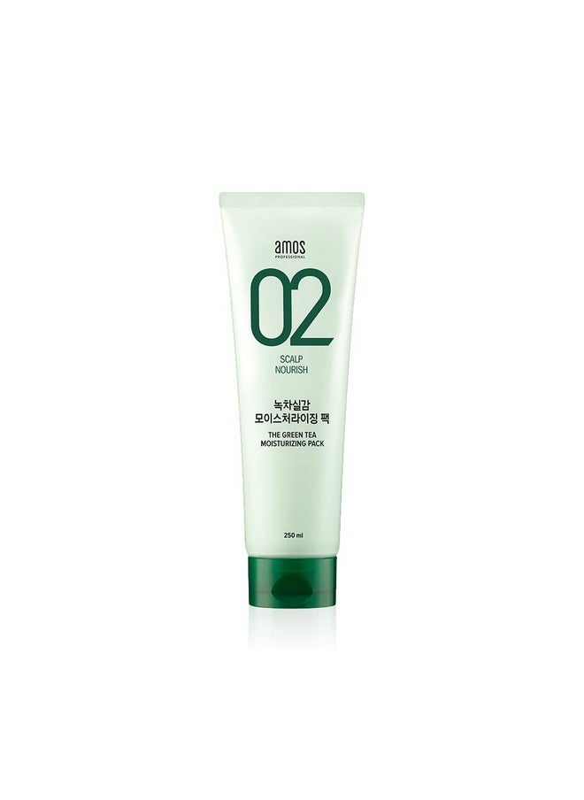 AMOS PROFESSIONAL Korean Green Tea Nourishing Hair Mask 8.45 oz (250ml) | Deep Conditioning Treatment for Hair Growth and Moisture