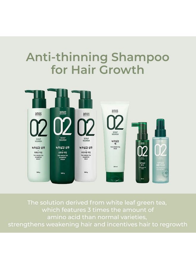 AMOS PROFESSIONAL Korean Green Tea Nourishing Hair Mask 8.45 oz (250ml) | Deep Conditioning Treatment for Hair Growth and Moisture