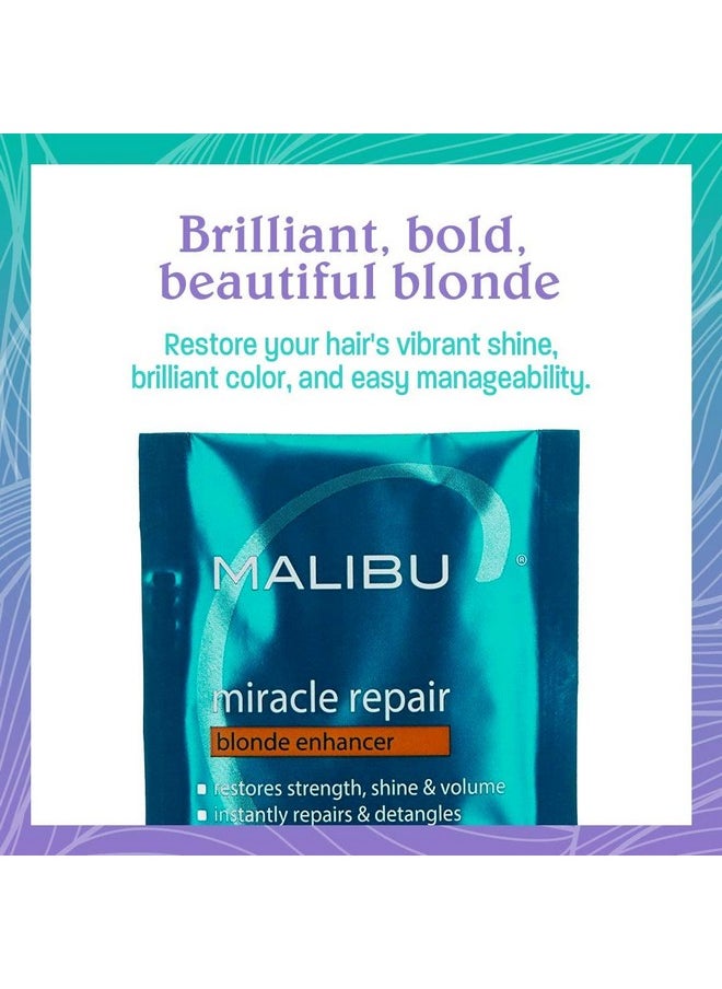 Malibu C Miracle Repair Hair Reconstructor, Blonde Enhancer (1 Packet) - Nourishing Hair Repair Treatment for Damaged Blonde Strands - Relieves Hair Discoloration