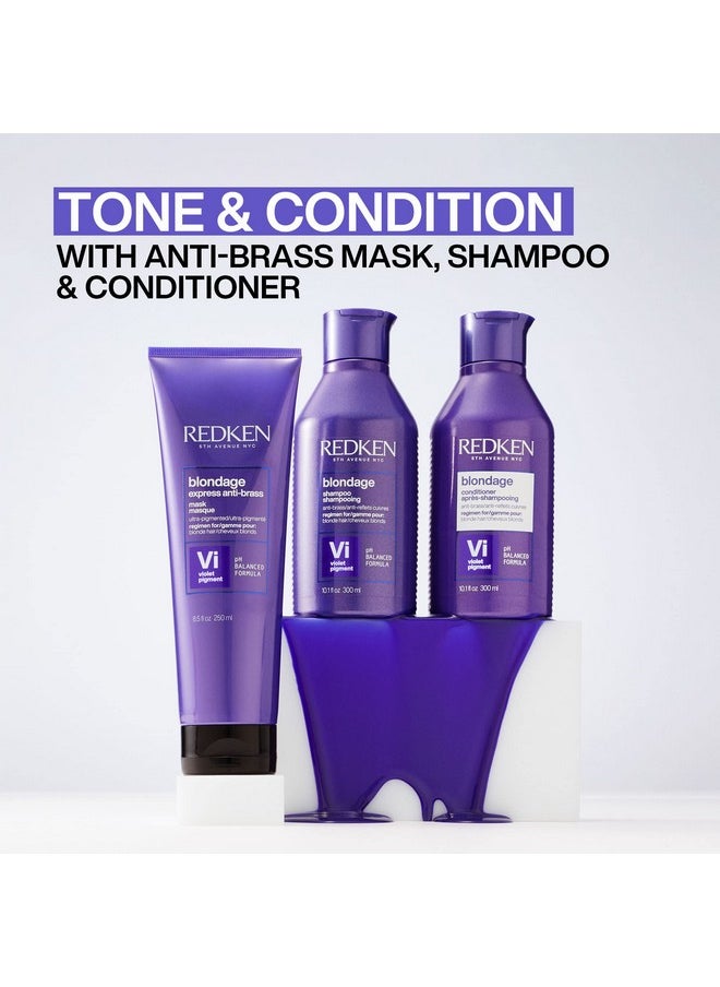 Redken Color Extend Blondage Express Anti-Brass Mask For Blonde & Highlighted Hair | Ultra-Pigmented Purple Hair Toner