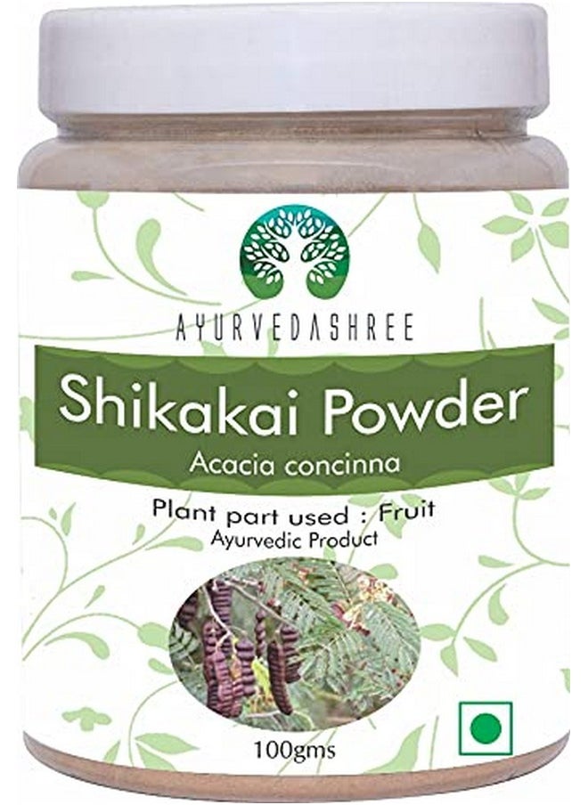 AYURVEDASHREE Shikakai Powder 100 Gm | Acacia concinna Fruit Pods Powder | Natural Hair Cleanser & Conditioner | Vegan | Non GMO | Vegan