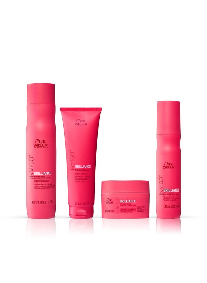 Wella Professionals Invigo Brilliance Hair Mask for Fine/Normal Colored Hair| Conditioning Treatment| Color Vibrancy Mask| 16.9 Fl Oz
