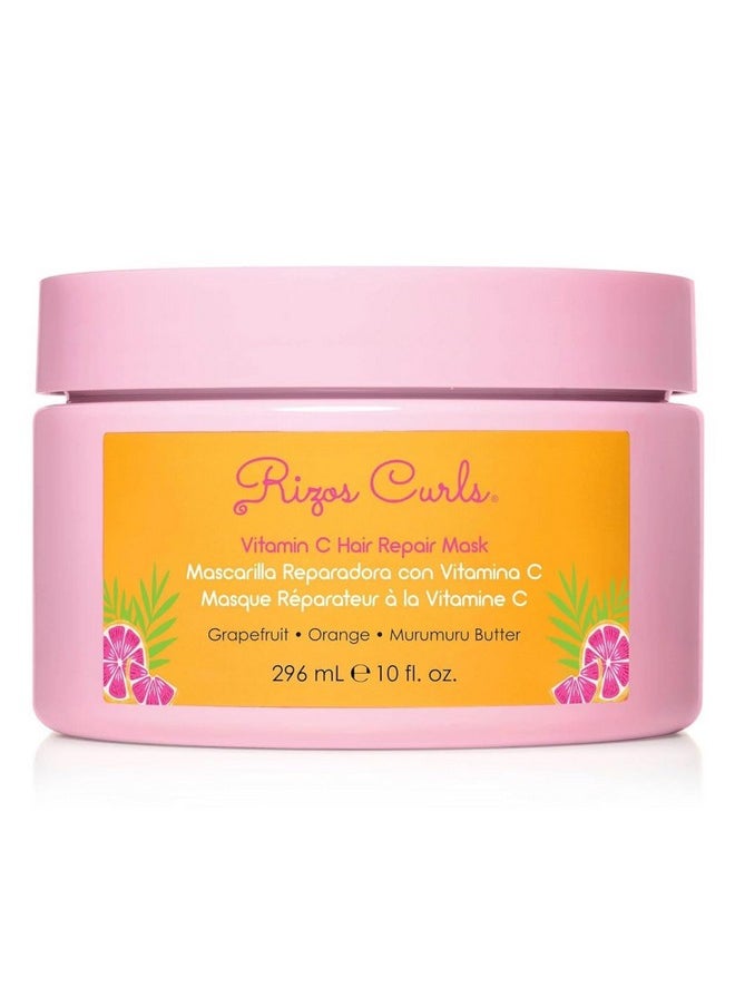 Rizos Curls Vitamin C Hair Repair Mask, Deeply Moisturizes & Hydrates, Softens & Minimize Frizz while Adding Shine, For Dry Damaged Hair, Infused with Shea Butter, 10 oz