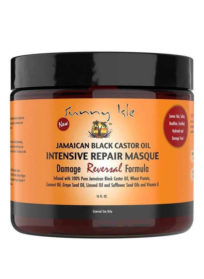 Sunny Isle Jamaican Castor Oil Intensive Repair Masque, Black, Coconut, 16 Fl Oz