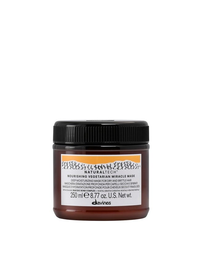 Davines Naturaltech NOURISHING Vegetarian Miracle Mask, Deep Moisturizing For Dry And Brittle Hair, 8.77 Fl. Oz.