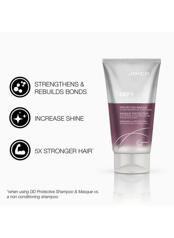 Joico Defy Damage Protective Masque | For Color-Treated Hair | Strengthen Bonds & Preserve Hair Color | With Moringa Seed Oil & Arginine | 5.1 Fl Oz