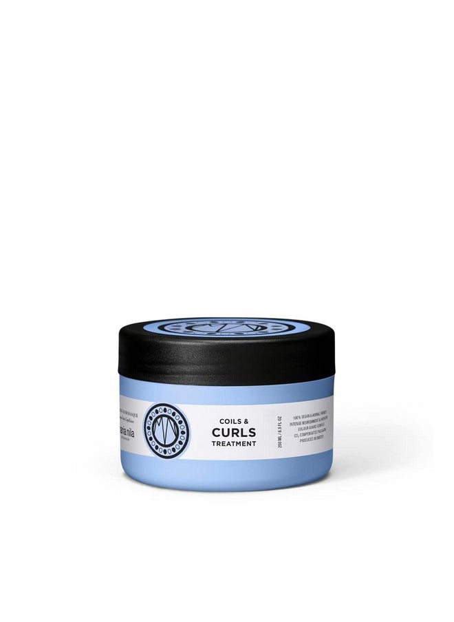 Maria Nila Coils & Curls Finishing Hair Mask, 8.5 Fl Oz, For Curly & Wavy Hair, Jojoba oil to Stay Hydrated while Washing, Shea butter for Curl Enhancement, 100% Vegan