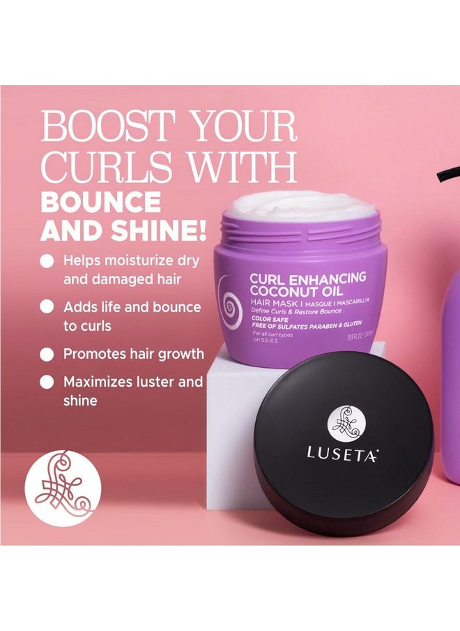 Luseta Curly Hair Mask 16.9 Oz, Smooth & Moisturize, Deep Conditioning Treatment Anti-frizz & Repair Split Ends for Wave Hair