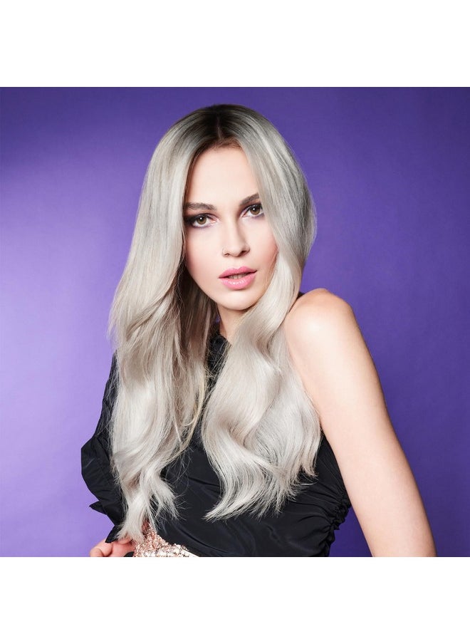 Fanola No Yellow Mask, 11.8 oz - Purple Toning Mask to Remove Yellow Tones & Brassiness from Blonde, Silver, Gray, Highlighted and Bleached Hair