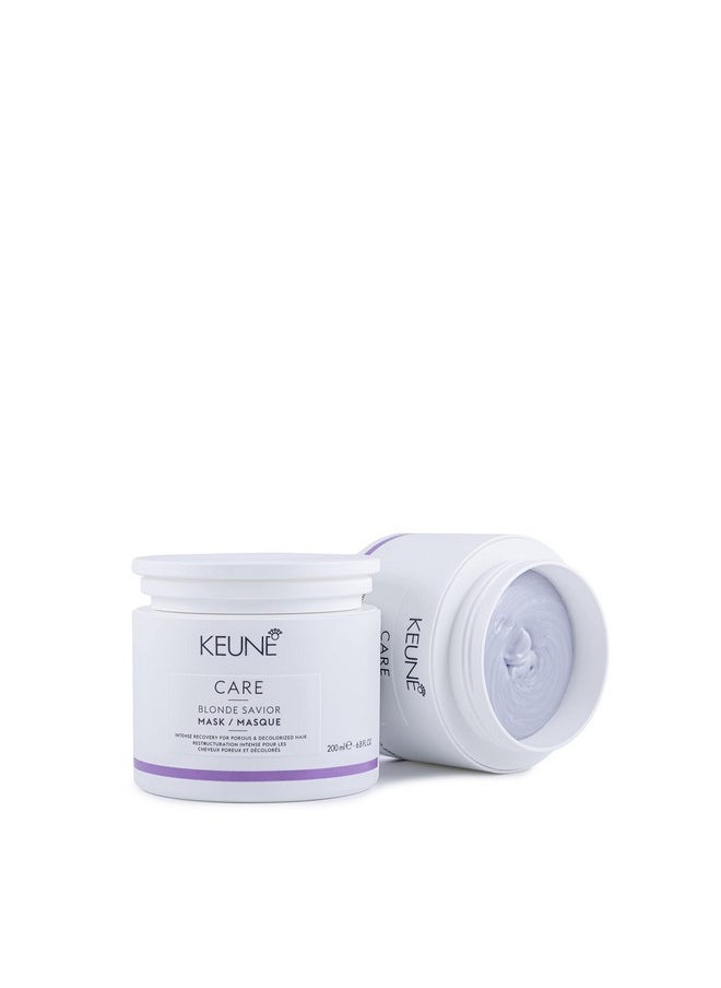 KEUNE Care Blonde Savior Mask, Intensive Repair & Moisturizing Treatment for Blonde & Bleached Hair, 6.8 Fl Oz
