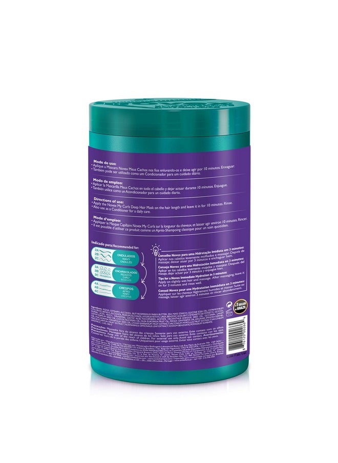 Novex My Curls Deep Conditioning Mask, 35 oz - Enhanced with a Mix of Oils and Cranberry Extract (Suitable for All Curls)