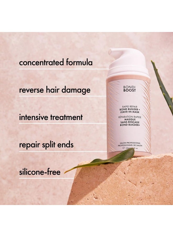 BONDIBOOST Rapid Repair Bond Builder + Leave-In Hair Treatment for Dry Damaged Hair 3.38 Fl Oz - Strengthens & Restores - Advanced Hair Repair Solution for Healthier, Shinier Hair