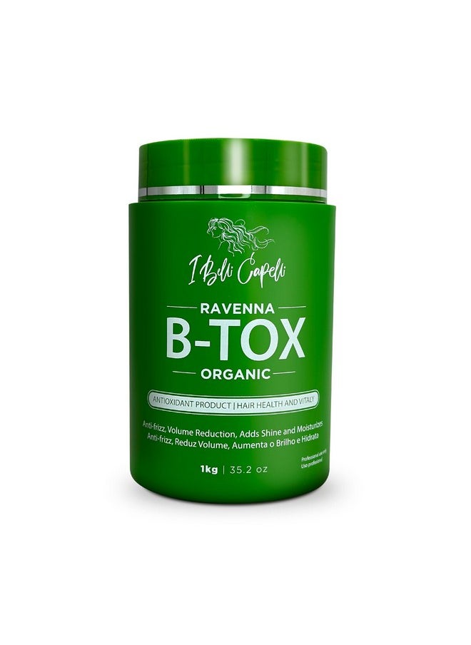 I Belli Capelli Ravenna Organic Hair B-tox Treatment - Formaldehyde-Free, Anti-Frizz Smoothing for Hair - 35.2 oz (1kg)