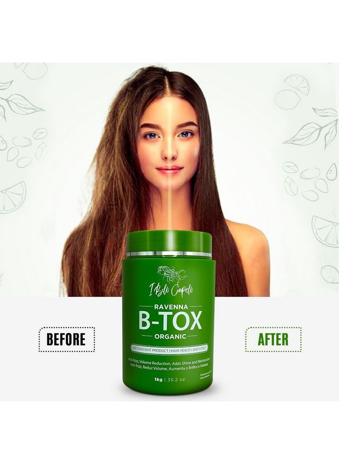 I Belli Capelli Ravenna Organic Hair B-tox Treatment - Formaldehyde-Free, Anti-Frizz Smoothing for Hair - 35.2 oz (1kg)