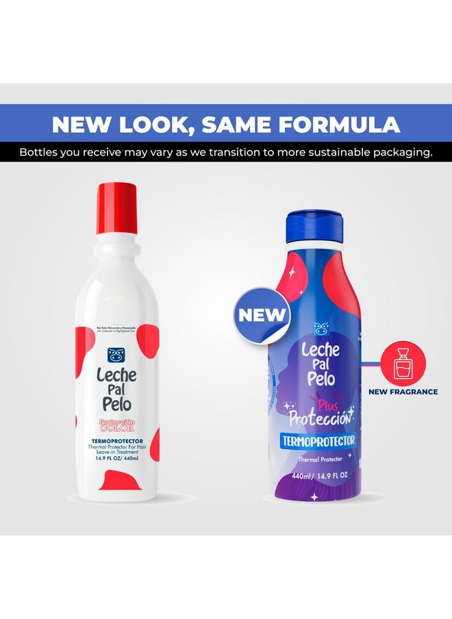 Leche Pal Pelo - Colored Hair; Thermal Protectant Treatment with Natural Quinoa, Provitamin B5, Rice Protein and Aloe Vera - 14.9 Ounces. Tratamiento Termoprotector Para Cabellos Tenidos.