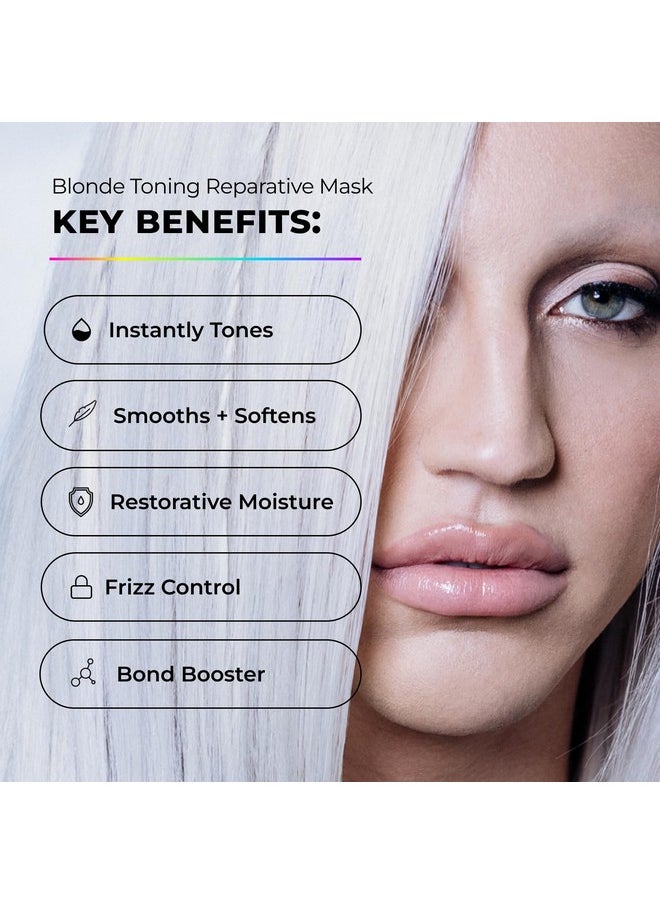XMONDO Hair Supernova Blonde Toning Reparative Mask | Vegan Formula Reduces Unwanted Brassy & Yellow Tones on Blonde, Highlighted, and Gray Hair | 8 Fl Oz, 1-Pack