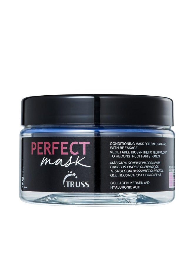 TRUSS Perfect Hair Mask with Collagen, Keratin & Hyaluronic Acid - Deep Conditioning Hair Treatment - Intense Moisture & Hydration - Repairs Fine, Thinning, Brittle, Dry Damaged Hair