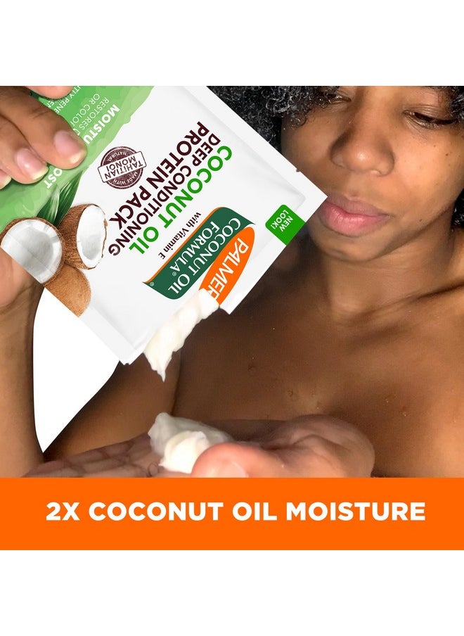 Palmer's Coconut Oil Formula Moisture Boost Protein Pack, Hair Treatment for Dry, Damaged, Over-Processed and Colored Hair, 2.1 Ounce (Pack of 12)