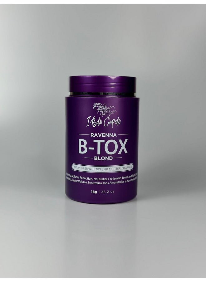 I Belli Capelli Ravenna Hair B-tox Treatment for Blond Hair, 35.2 oz (1kg) - Formaldehyde-Free, Anti-Frizz, Smoothing, Deep Hydrating and Moisturizing Action, Argan Oil, Keratin, Panthenol