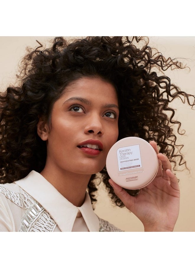 Alfaparf Milano Lisse Design Keratin Therapy Rehydrating Hair Mask - Post Keratin Treatment Deep Conditioning Hair Mask for Frizz Control & Moisture Retention - Dry Hair Treatment (6.7 oz)