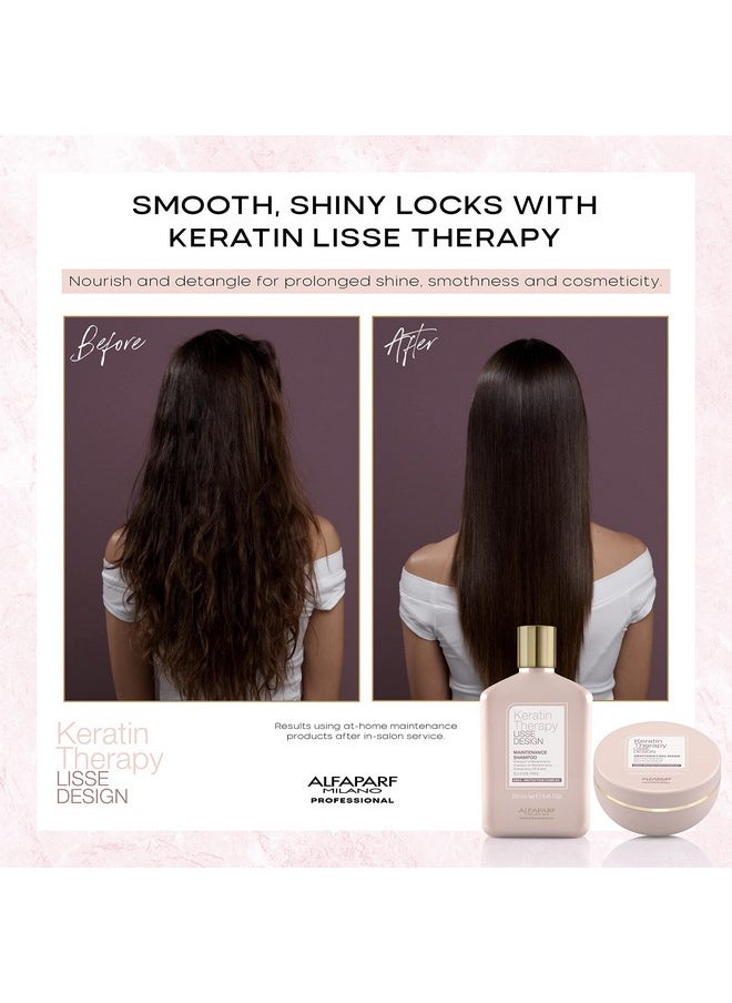 Alfaparf Milano Lisse Design Keratin Therapy Rehydrating Hair Mask - Post Keratin Treatment Deep Conditioning Hair Mask for Frizz Control & Moisture Retention - Dry Hair Treatment (6.7 oz)